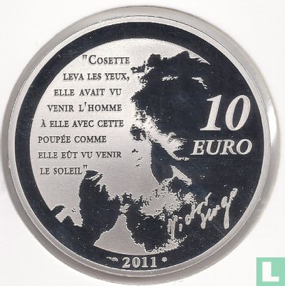 Frankrijk 10 euro 2011 (PROOF) "Heroes of the French literature - Cosette" - Afbeelding 1