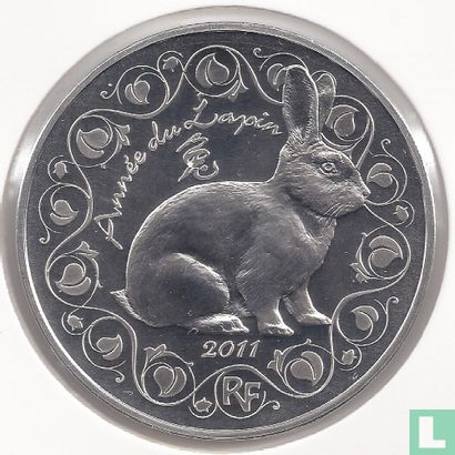 Frankrijk 5 euro 2011 "Year of the rabbit" - Afbeelding 1