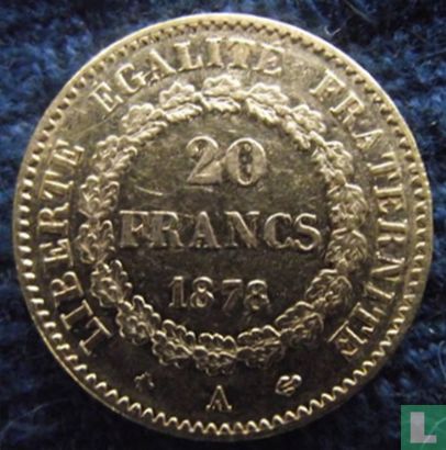 Frankreich 20 Franc 1878 - Bild 1