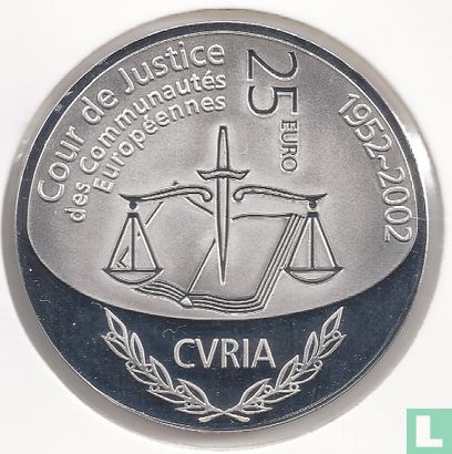 Luxembourg 25 euro 2002 (PROOFLIKE) "50th anniversary European Court System" - Image 2