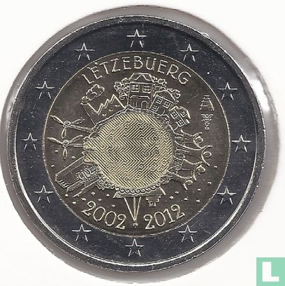 Luxemburg 2 euro 2012 "10 years of euro cash" - Afbeelding 1