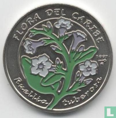 Cuba 1 peso 1997 "Caribbean flora - Ruellia tuberosa" - Image 1