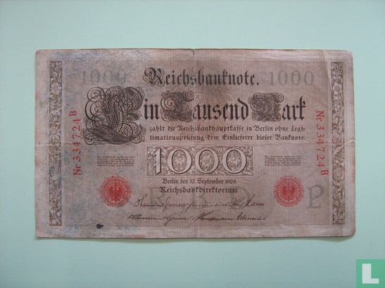 Reichsbank, 1000 Mark 1909 (S.39 - Ros.39) - Bild 1
