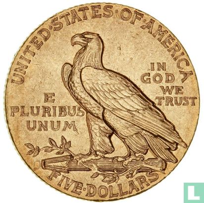 Verenigde Staten 5 dollars 1911 (S) - Afbeelding 2