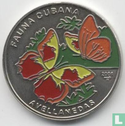 Cuba 1 peso 2001 "Avellaneda butterflies" - Image 1