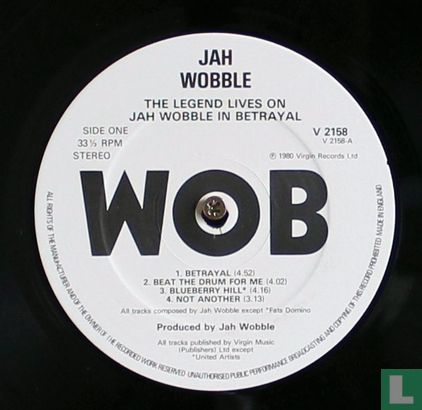 The Legend Lives On ... Jah Wobble in "Betrayal" - Afbeelding 3