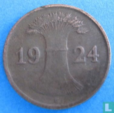Duitse Rijk 1 rentenpfennig 1924 (E) - Afbeelding 1
