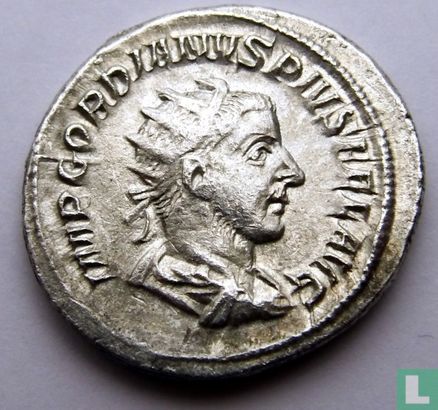  Menthe 3. Empereur Gordian III AR Antoninianus frappé à Rome, ad 238-244. - Image 2