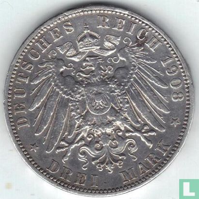 Prussia 3 mark 1908 - Image 1
