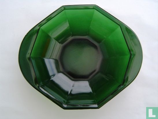 Glazen schaal groen - Afbeelding 1