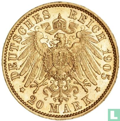 Saxe-Albertine 20 mark 1905 - Image 1