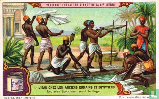 Esclaves égyptiens lavant le linge