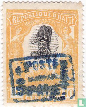 J.J. Dessalines, with overprint