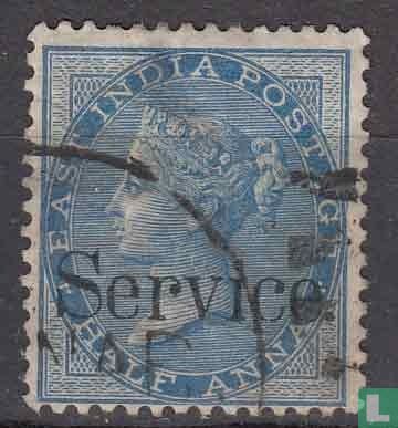 Queen Victoria with overprint Service
