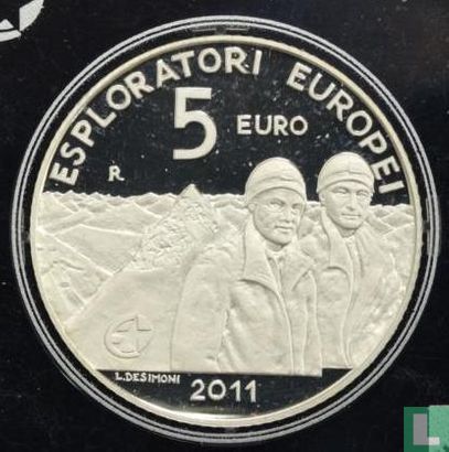 San Marino 5 euro 2011 (PROOF) "European explorers" - Image 1