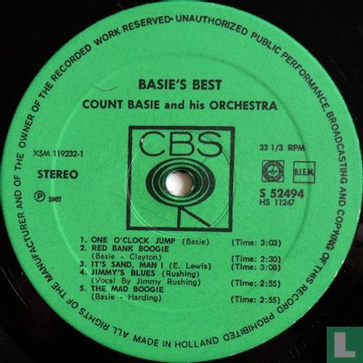 Basie’s Best! A Collection of Immortal Performances - Afbeelding 3
