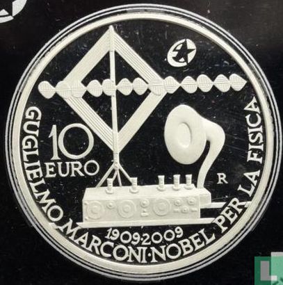 Italien 10 Euro 2009 (PP) "Centenary of the Nobel Prize in Physics obtained by Guglielmo Marconi" - Bild 1