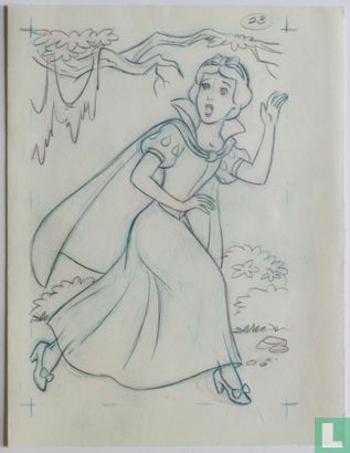 layout pagina (23) van een Snow White vakantie/puzzel boek 