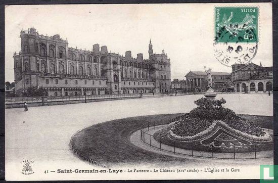 Saint-Germain-en-Laye, Le Parterre - Le Château - L'Eglise et la Gare