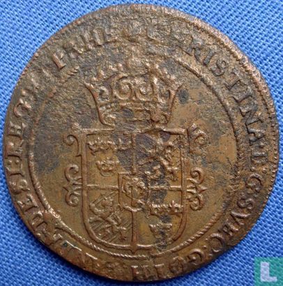 Zweden 1 öre 1638 (met voluten aan wapenschild) - Afbeelding 2