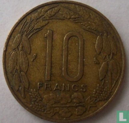 États d'Afrique équatoriale 10 francs 1961 - Image 2