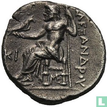 Koninkrijk Macedonië - AR drachme Alexander de Grote Lampsacus 310 - 301 v.Chr. - Afbeelding 2