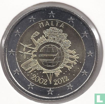 Malte 2 euro 2012 "10 years of euro cash" - Image 1