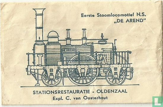Stationsrestauratie Oldenzaal - Eerste Stoomlocomotief N.S. "De Arend" - Image 1