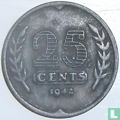 Netherlands 25 cents 1942 - Image 1