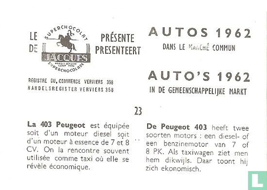 De Peugeot 403. - Image 2