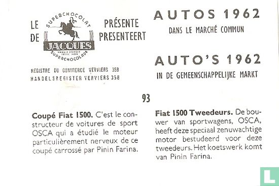 Fiat 1500 Tweedeurs. - Afbeelding 2