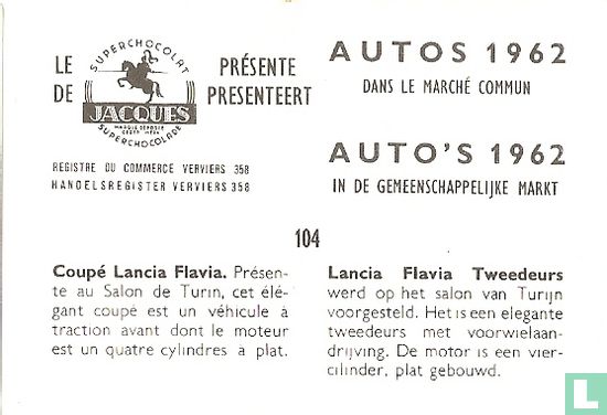 Lancia Flavia Tweedeurs. - Image 2