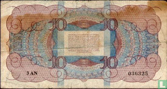 10 Gulden Niederlande 1945 - Bild 2