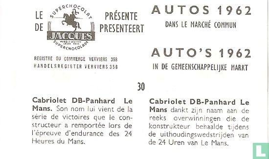 Cabriolet DB-Panhard Le Mans. - Bild 2