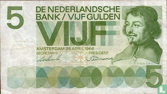 Nederland 5 gulden (PL22.c2) - Afbeelding 1