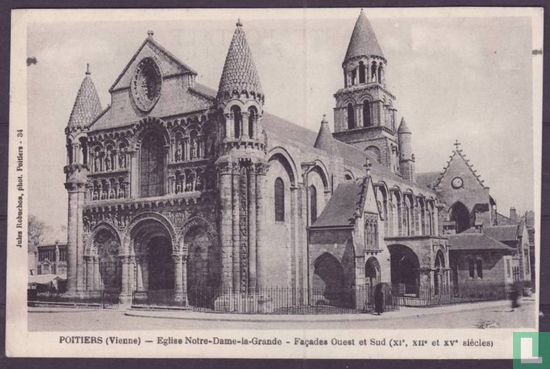 Poitiers, Eglise Notre-Dame-la-Grande - FacadesOuest et Sud