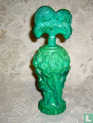 Czechoslovakian Art Glass-Malachite parfumflacon