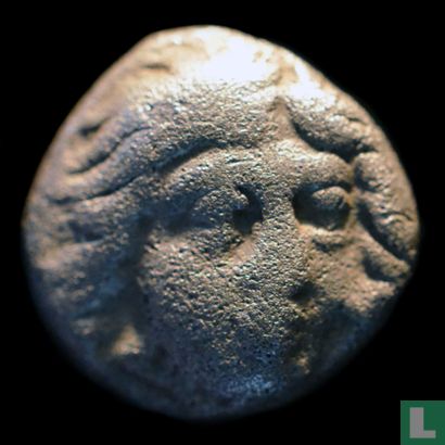 Rhodos, Caria  AR Hemidrachme  (Helios & Roos en rozebottel)  88-84 BCE - Afbeelding 1