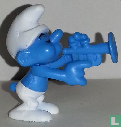 Trompetsmurf  (blauw) - Afbeelding 1