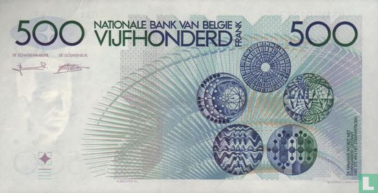 Belgium 500 Francs  - Image 2