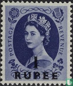 La Reine Elizabeth II, avec surcharge