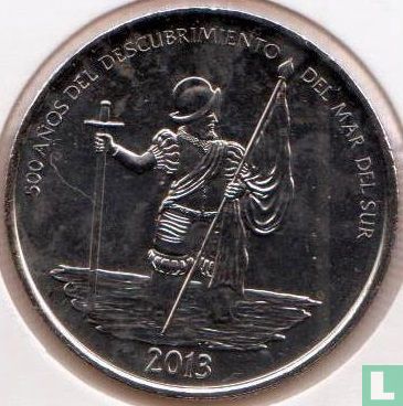 Panama ½ balboa 2013 "500th anniversary of Discovery of Pacific" - Afbeelding 1