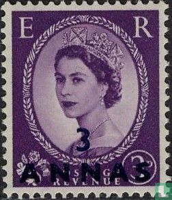 Queen Elizabeth II with surcharge