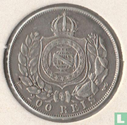 Brésil 200 réis 1868 - Image 2