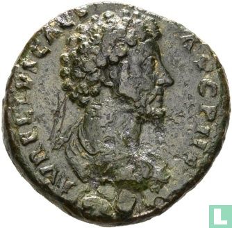 Marcus Aurelius Caesar 139-161, AE Sestertius Rome  - Afbeelding 2