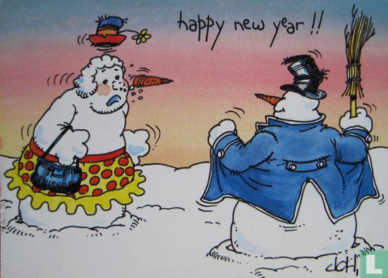 happy new year sneeuwpoppen