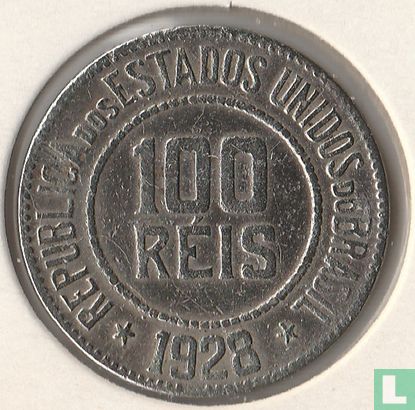 Brazil 100 réis 1928 - Image 1