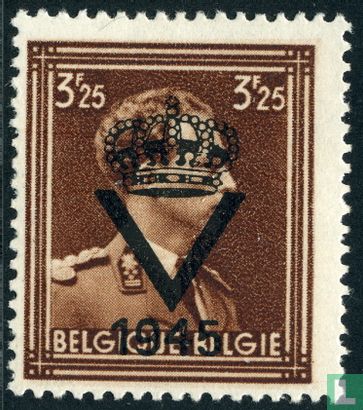 König Leopold III. mit Aufdruck