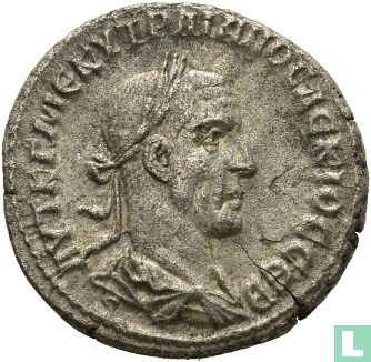 Trajanus Decius 249-251, AR (biljoen) Tetradrachme geslagen in Antiochië - Afbeelding 2