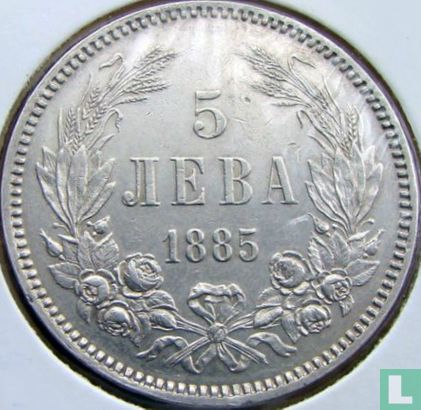 Bulgaria 5 leva 1885 - Image 1